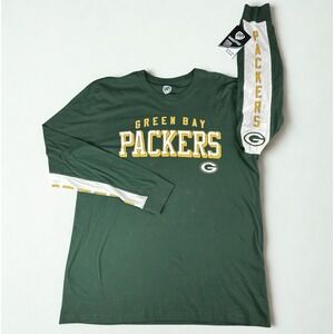 NFL Green Bay Packers Long Sleeve Shirt Adult 3XL Hands High Arm Spellout NWT